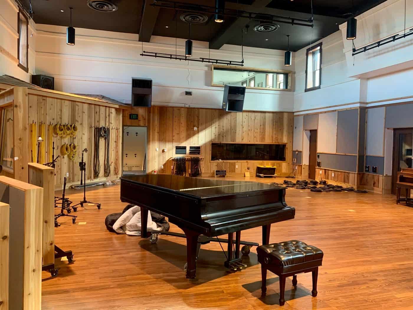 Photo from inside the renovated session room at the Church Studio. The building also includes a room of historical Leon Russell, Shelter Records and Tulsa Sound artifacts, and several other interesting nooks and crannies the staff has plenty of interesting Leon-related stories about.