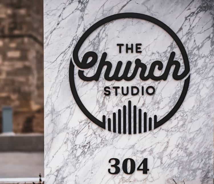 The Church Studio Sign